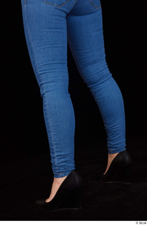 Rania black high heels blue jeans calf casual dressed 0004.jpg